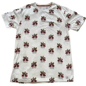 NWT MENS DENIM & FLOWER PUG CHIHUAHUA CHRISTMAS SHIRT SMALL